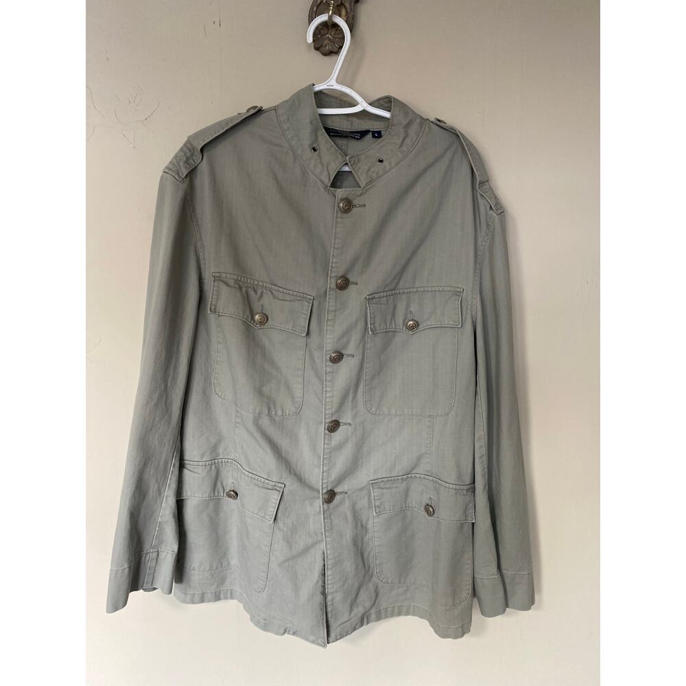 Polo Ralph Lauren Green Lightweight Canvas Chore Barn Coat Jacket USA Vintage